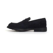 Blå Semskede Loafers Elegant Stil