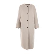 Beige Oversize Cashmere Coat