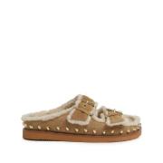 Brune Semskede Sandaler Elegant Stil