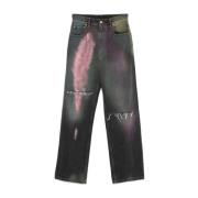 Svart Vasket Denim Jeans