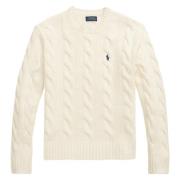 Klassisk Kabelstrikket Pullover Genser