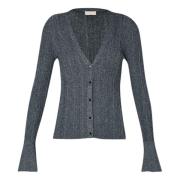 Antrasitt Lurex Cardigan Sweater