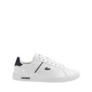 Hvite avslappede skinn sneakers for menn