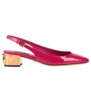 Fuchsia Skinnpumps med Stropp