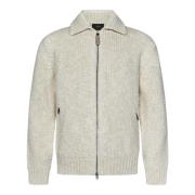 Beige Strikkevarer Glidelås Cardigan Aw24