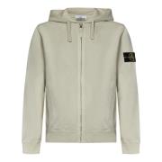 Beige Zip-Up Hoodie Aw24