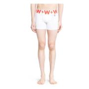 Hvit Bomull Boxer Briefs Jersey Elastisk