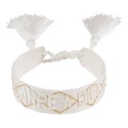 Woven Friendship Bracelet Carpe Diem White