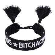 Woven Friendship Bracelet - Adios Bitchachos Black