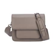 Myk Struktur Crossbody Veske - Sedertrebrun