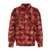 Brodert Oversize Flanellskjorte