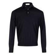 Herre Polo Sweatshirt med Lange Ermer