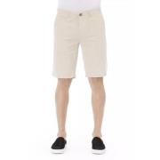 Trendy Beige Bomull Bermuda Shorts