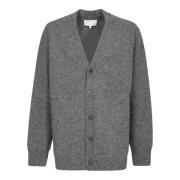 Grå V-hals Cardigan Sweater Aw24