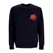 Svart Crewneck Sweatshirt med Brodert Logo