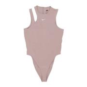 Essensiell Bodysuit Tank Diffused Taupe/Hvit