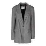 Ullblanding Blazer med Revers Krage