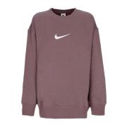 Oversized Crewneck Sweatshirt Plum Eclipse/White