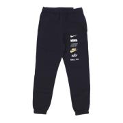 Svart Fleece Sweatpants Club+ med flere logoer