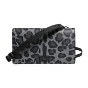 Leopard Skinn Crossbody Kortholder Veske