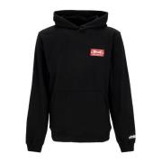 Svart Label Hoodie Plysj Interiør