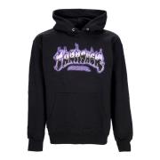 Airbrush Hoodie Svart/Lilla