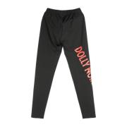 Rød Svart Logo Leggings Kvinner