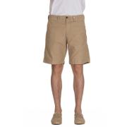 Beige Bomull Bermuda Shorts