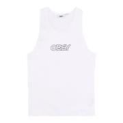 Hvit Ribbet Tank Top