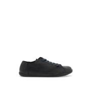 Nubuck Skinn Sneakers med Elastiske Lisser