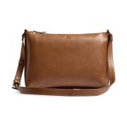 Klassisk Skinn Crossbody-veske - Chestnut