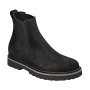 Sort Semsket Slip On Chelsea Boot