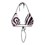 Iris Print Trekant Bikini Sett