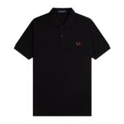 Slim Fit Polo Svart & Brun