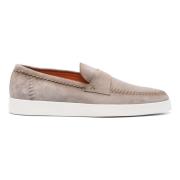 Brun Skinn Loafers Casual Flats