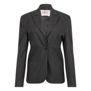 Grå Pinstripe Timeglass Blazer