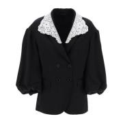 Ullblanding dobbeltspent ballongerme blazer