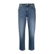 Blå Denim Straight Jeans