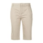 Casual Beige Bomull Elastan Shorts