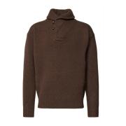 Strikket V-hals Turtleneck