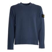 Blå Crew-Neck Strikkeplagg Aw24