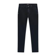 Skinny Fit Chino Jeans i Mørkeblå