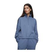 Blå Ethella Zip Sweatshirt