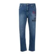 Blå Straight Denim Jeans