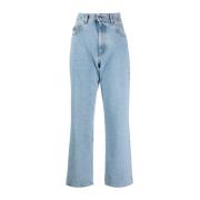 Blå Straight Denim Jeans