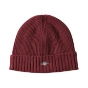 Burgunder Shield Ull Beanie Lue