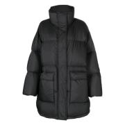 Svart Puffer & Down Coat