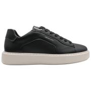 Svart Skinn Sneakers Zonick Stil