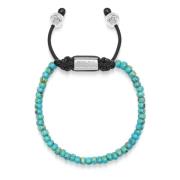 Men's Miyuki Beaded Bracelet with Turquoise and Silver