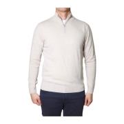 Beige Half-Zip Genser med Cashmere